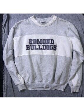 Vintage 90s Sports Sweatshirt XL Hilton USA Made Striped College Crewneck